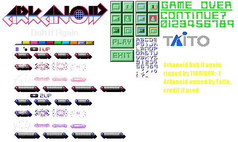 Arkanoid Spritesheet